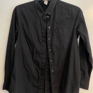 H&M Black Button‑Up Shirt – Size US 4